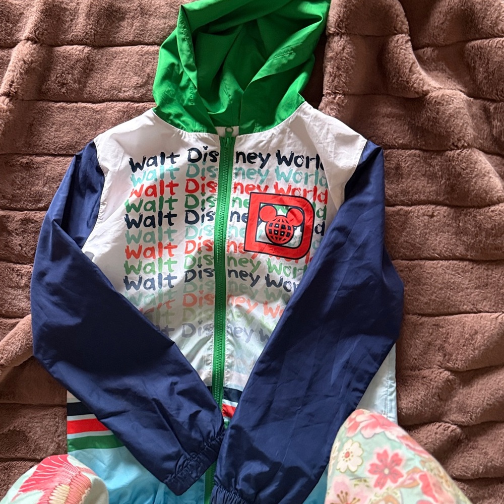 Disney Parks Light Jacket - Navy, White, and Green